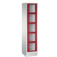 CLASSIC Locker with transparent doors (5 wide compartments)